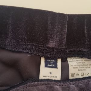 JANIE AND JACK Blue Velvet Leggings Size 3T